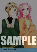 WonderGooで配布されるブロマイド（イオン&メイアンディア）。