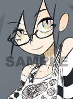 「オタクガール」がテーマのピンナップから、竹のイラスト。