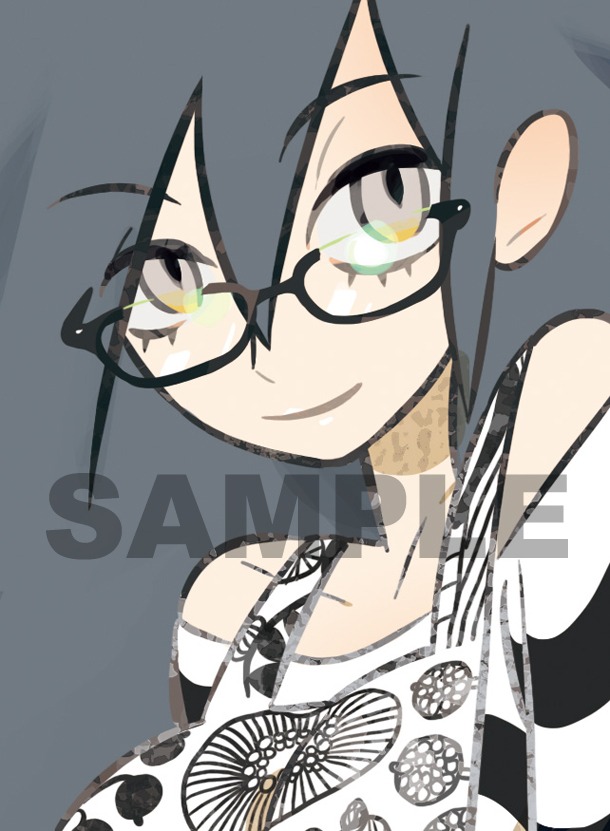 「オタクガール」がテーマのピンナップから、竹のイラスト。