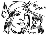 のりつけ雅春画「西原サンタ」。