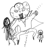 伊藤理佐画「妖怪人間ベム」。