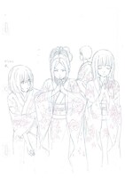 投票の対象となったラフ画「ヒロインたちの初詣」。