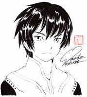 藤島康介によるジュード入りサイン色紙。(C)いのまたむつみ (C)藤島康介 (C)NBGI