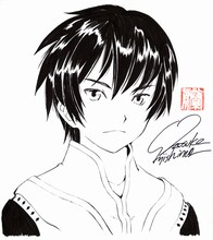 藤島康介によるジュード入りサイン色紙。(C)いのまたむつみ (C)藤島康介 (C)NBGI