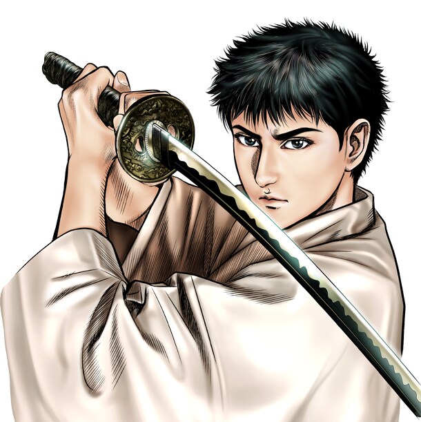 かわさき健原作・井上紀良作画「憑鬼の剣」カット。