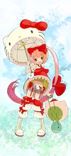 okamaイラストのキャラクター「猫村いろは」。