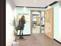 アニメイトカフェ入り口のイメージ。