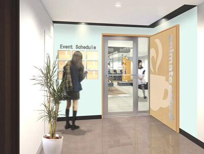 アニメイトカフェ入り口のイメージ。