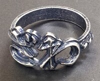 「ざわ…リング SILVER-MATT」