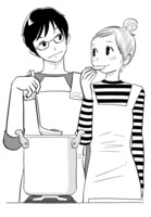 青木俊直「ふたりでおかわり」予告カット／幸せな結婚2012年2月号