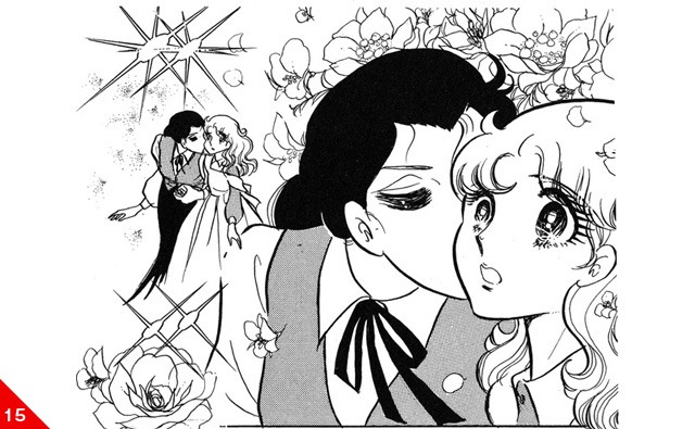 「ガラスの仮面」名シーン15。掲載：花とゆめコミックス12巻「ライバルのママのキス」