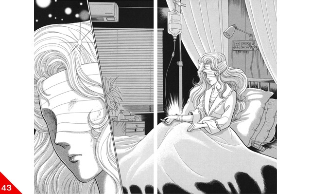 「ガラスの仮面」名シーン43。掲載：花とゆめコミックス44巻「未来が見えない…！」