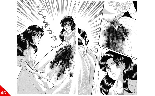「ガラスの仮面」名シーン45。掲載：花とゆめコミックス46巻「あたしはシロです…！」