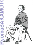 江口寿史の描いた坂本龍馬のイラスト。