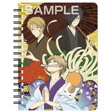 夏目友人帳ファイル付きノート A6サイズ（夏目、ニャンコ先生、名取、的場）。価格は735円。(C)緑川ゆき・白泉社／「夏目友人帳」製作委員会
