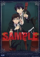 F賞：ミニクリアポスター［燐&雪男（制服）］(C)加藤和恵／集英社・「青の祓魔師」製作委員会・MBS