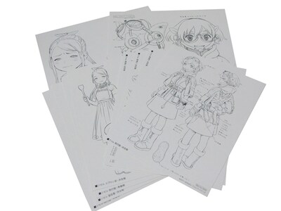 1巻初回生産分に付属する設定画の見本。