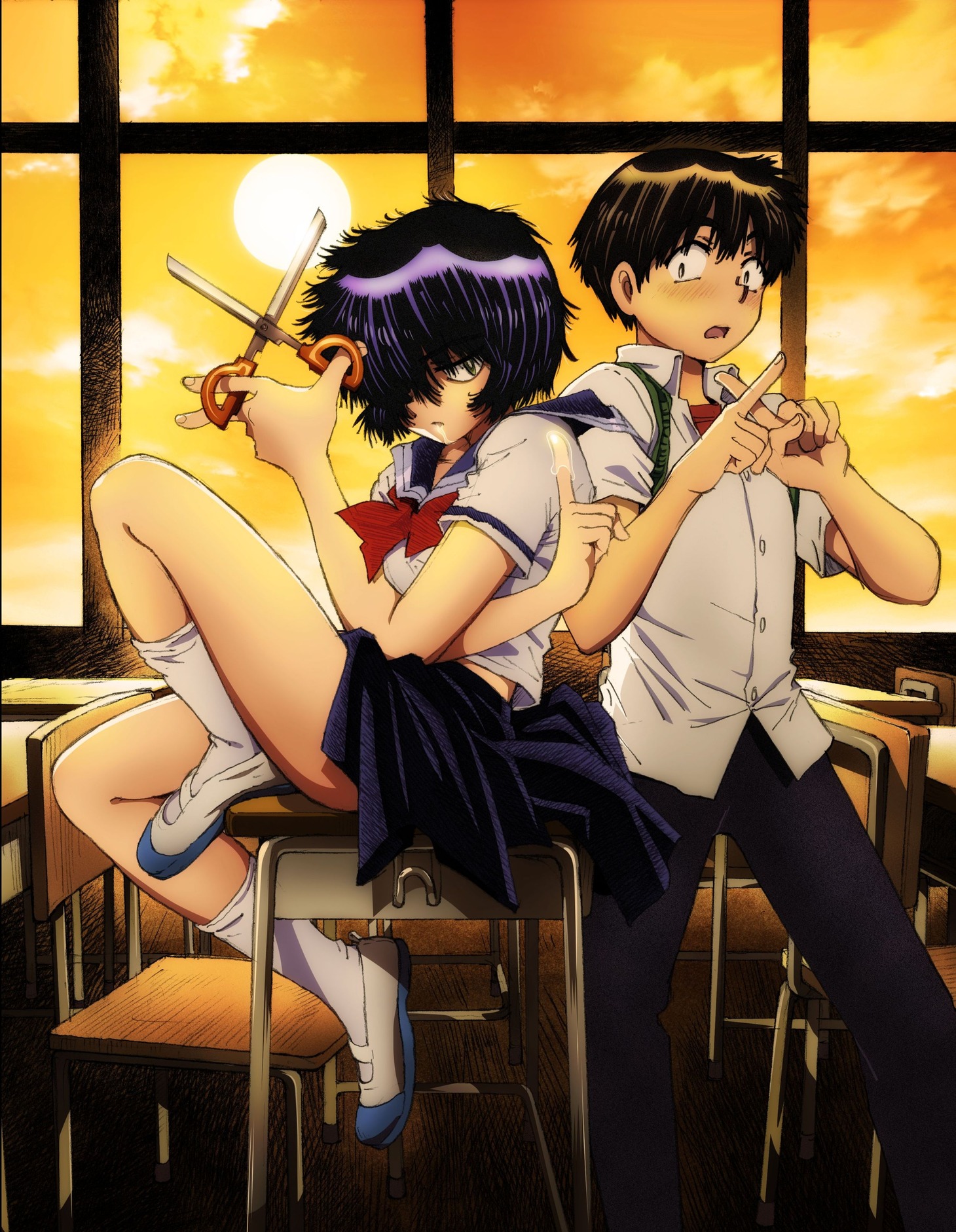 アニメ「謎の彼女X」キービジュアル。(C)植芝理一・講談社／風見台高校2年A組