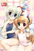 「魔法少女リリカルなのはViVid 大判マウスパッド」の「ヴィヴィオ＆アインハルト」。(C)都築真紀 (C)藤真拓哉／角川書店
