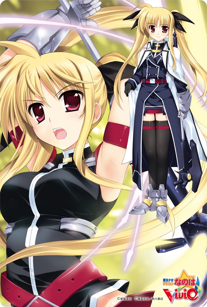 「魔法少女リリカルなのはViVid 大判マウスパッド」の「フェイト・T・ハラオウン」。(C)都築真紀 (C)藤真拓哉／角川書店