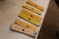 お土産に1人1枚配られたしおり。1枚1枚すべて直筆だ。