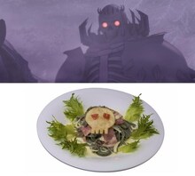 髑髏の騎士麺 ※カラオケパセラのみの販売。 (C)三浦建太郎（スタジオ我画）・白泉社/BERSERK FILM PARTNERS
