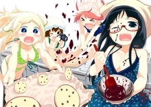 水あさと「デンキ街の本屋さん」のバレンタインイラスト。