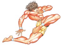 「UFC×BAKI×MANGART BEAMS T」に用いられた、「範馬刃牙」6巻の表紙イラスト。(C)Keisuke Itagaki(Akitashoten)1991
