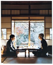 松本大洋と五十嵐大介の対談風景。写真撮影：平野太呂（Taro Hirano）