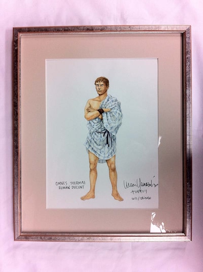 ヤマザキマリが出品する「テルマエ・ロマエ」の原画。