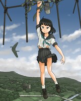 粟岳高弘の読み切り「中内田ヘゲモス」カット。