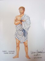 ヤマザキマリが出品する「テルマエ・ロマエ」の原画。