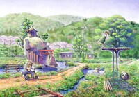 新連載「カラメルキッチュ遊撃隊」第1話の扉イラスト。