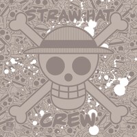 「海賊旗ミニバンダナ～麦わらの一味+九蛇海賊団Ver.～OP展2012」予価1000円。(C)尾田栄一郎 / 集英社