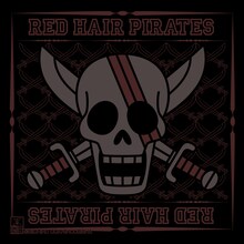 「海賊旗ミニバンダナ～赤髪海賊団+白ひげ海賊団Ver.～OP展2012」予価1000円。(C)尾田栄一郎 / 集英社