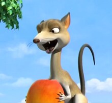 チョロ。その名の通りいつもチョロチョロして人の食べものを盗もうとしているズル賢い存在だが、唯一ゴンを小バカにしておちょくれるキャラクターでもある。(C)田中政志／講談社・大元メディア