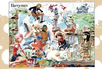 「ポストカードセット～空・海・大地Ver.～OP展2012」のうち1枚。予価500円。(C)尾田栄一郎 / 集英社