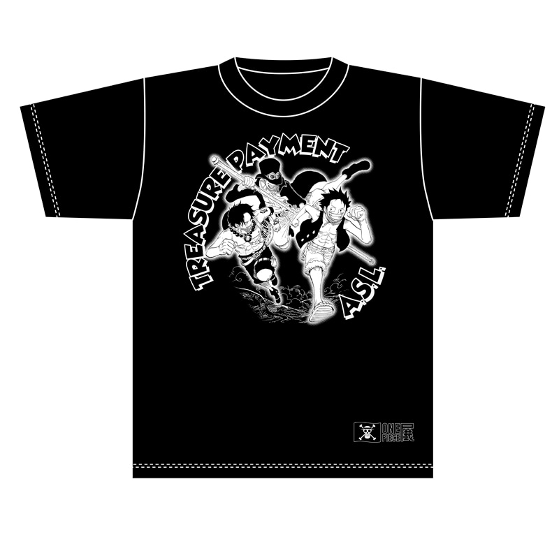 「Tシャツ～ルフィ・エース・サボVer. ～OP展2012」予価2500円。サイズはS、M、Lの3展開。(C)尾田栄一郎 / 集英社