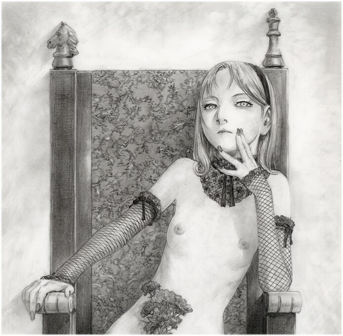 沙村広明が「『蹂躙史エピトマイザ』―ある幻想の娼館―」のために描いたイラスト。