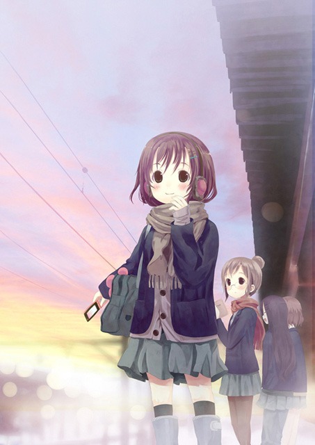 しろ「雪の街の夕暮れ」