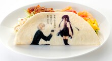 ノースカントリーキッチンにて販売される「凜々蝶&双熾の主従契約 トルティーヤ」。価格は880円。 (C)藤原ここあ/スクウェアエニックス・「妖狐×僕SS」製作委員会・MBS