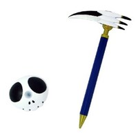 「神のみぞ知るセカイ」16巻限定版の特典「鎌型シャープペンシル」とドクロ型スタンド。