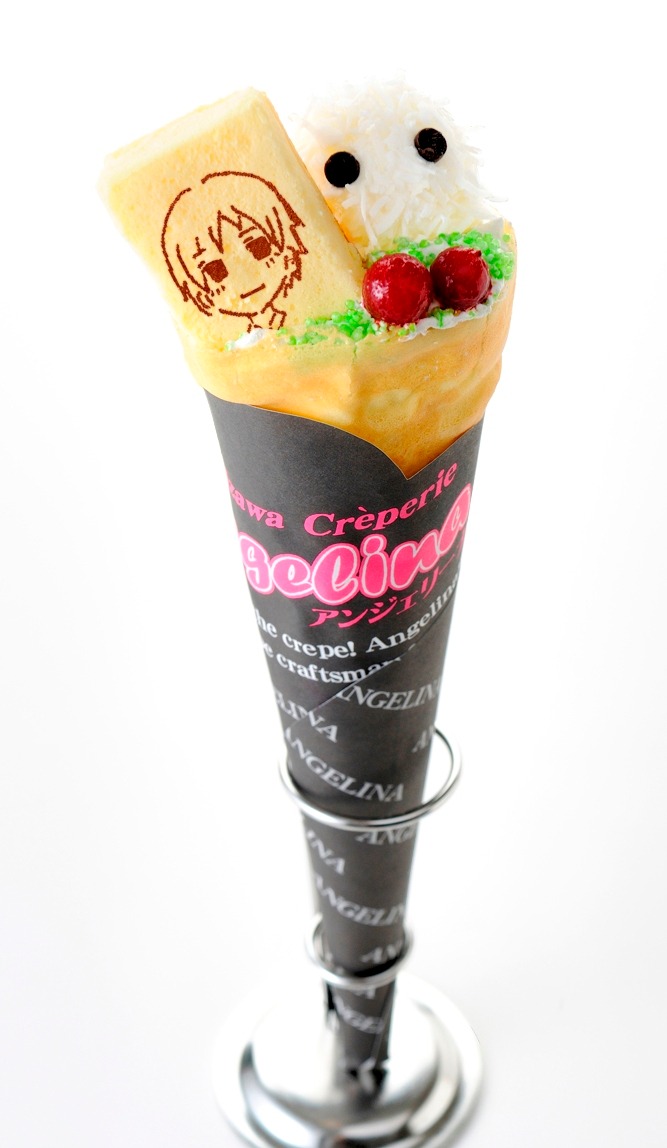 アンジェリーナで販売される「けまりの恩返しアイスクレープ」。価格は650円。(C)緑川ゆき・白泉社/「夏目友人帳」製作委員会