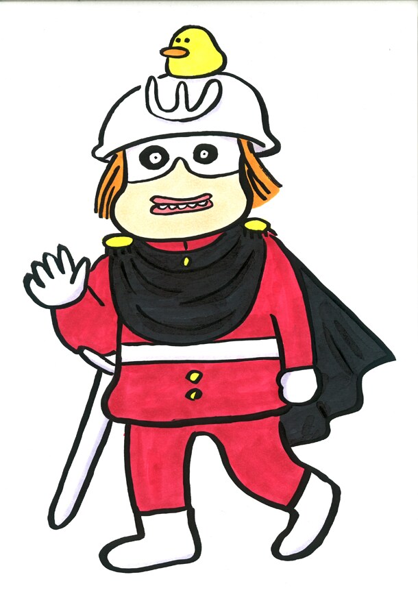 西原理恵子が描いたシャアのイラスト。