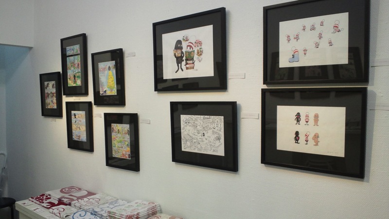 大阪での展示の様子。OCHIBISAN (c) ANNO MOYOCO