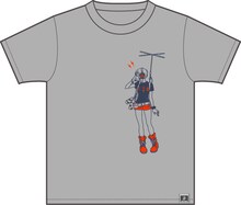 宇仁田ゆみがデザインしたTシャツ「ベニムスメ ヘッドフォン」フロント。