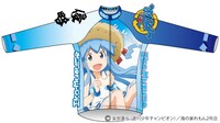 「イカ娘サイクルジャージ」長袖のフロント。長袖の価格は1万3650円。