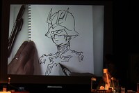 安彦良和による「シャア」のナマ描き。