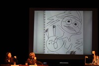 西原理恵子作「ケロロ軍曹とピカチュウ」。