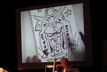 安彦良和による「ガンダム」のナマ描き。